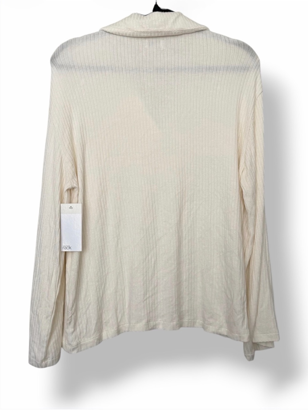Nordstrom Rack Ribbed Johnny Collar Top Cream — image 3 of 7